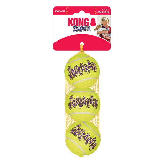 KONG SqueakAir Balls Medium 2½" Net-of-3