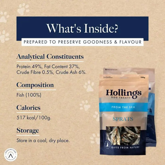 Hollings Sprats 100g