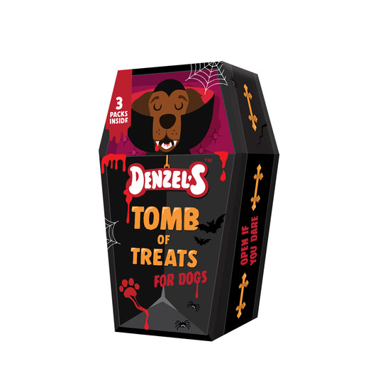 Denzel's Limited Edition Halloween Dog Treats - Tomb Gift Box
