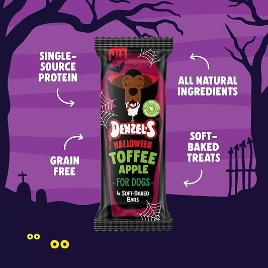 Denzel's Limited Edition Halloween Dog Treats - Toffee Apple Soft-Baked Bars