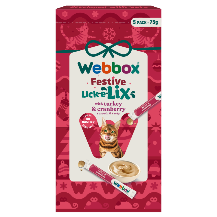 Webbox Christmas Lick-e-Lix Cat Treats – Turkey & Cranberry