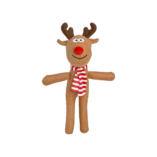 Good Boy Woolie Reindeer Christmas Plush Dog Toy