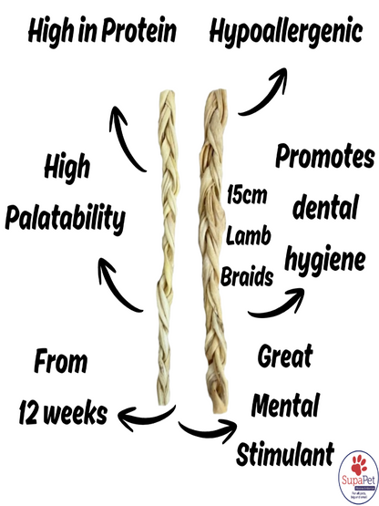 15cm Lamb Skin Braided